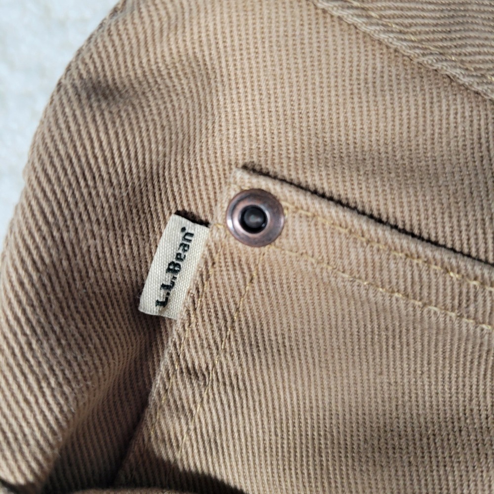 LL Bean Classic Fit Pants Mens 30x29 Khaki Tan 100% Cotton Straight Leg Twill - Picture 6 of 14